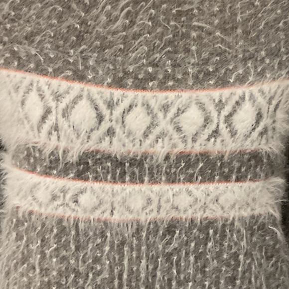 Sleeping on snow Anthropologie wool blend fair isle nordic faroe Sweater M Gray - Picture 5 of 11
